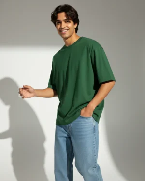 Bottle Green Oversized T shirt
