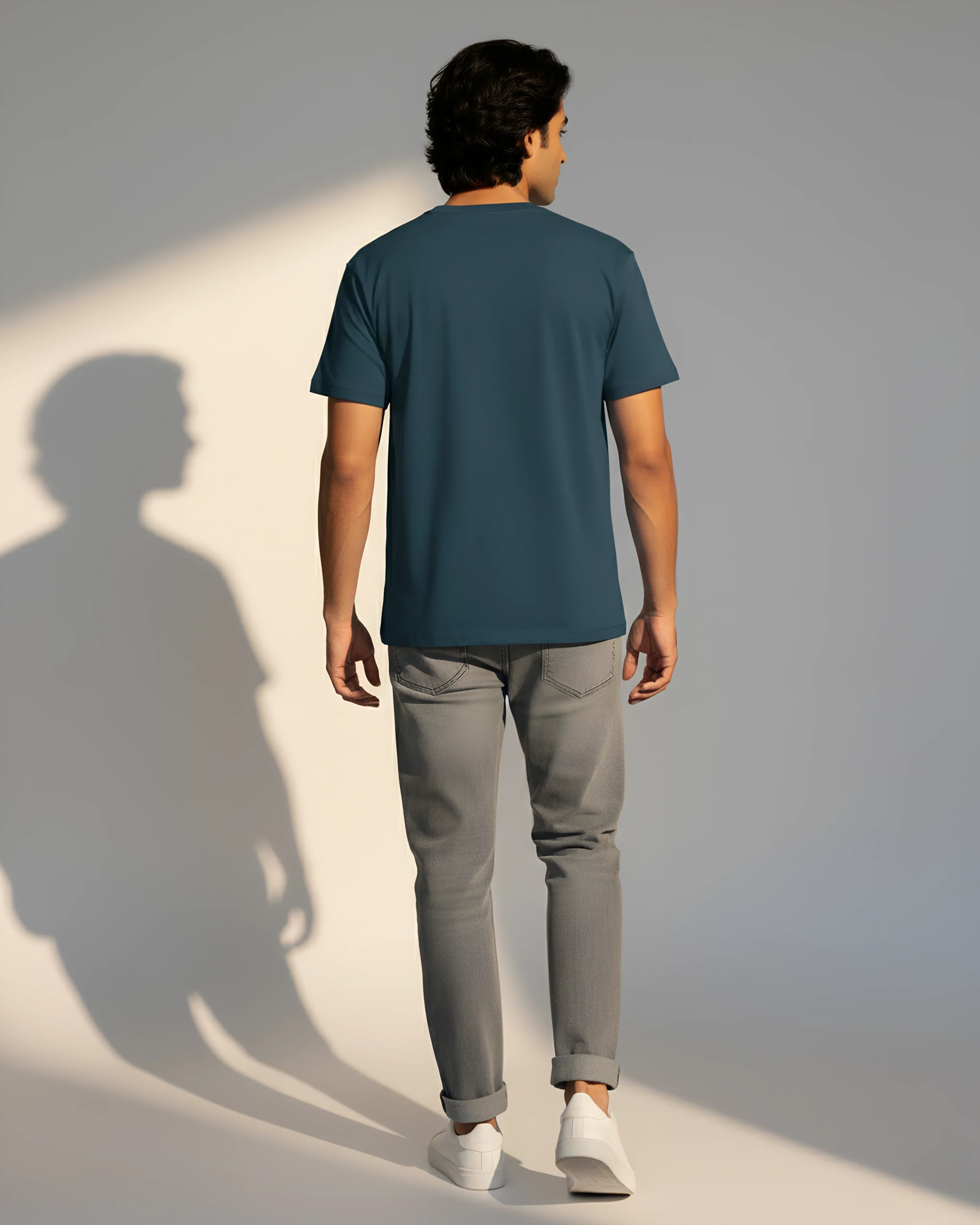 Petrol Blue T-Shirt Regular Fit Everyday comfort - Image 4