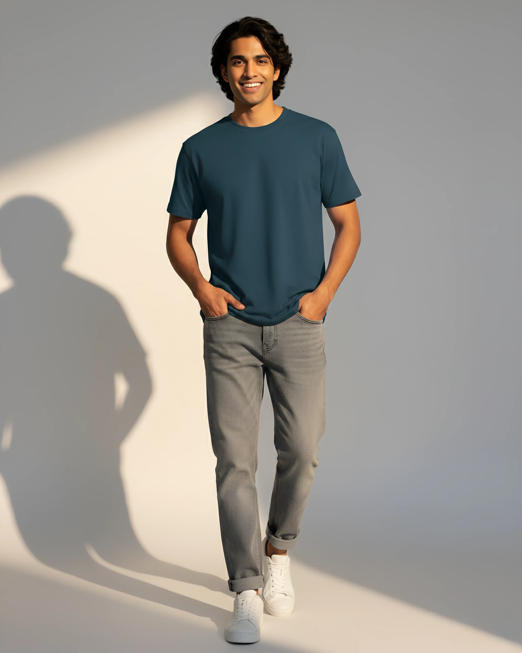 Petrol Blue T-Shirt Regular Fit Everyday comfort