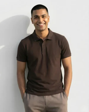 Coffee Brown Polo T Shirt for Men