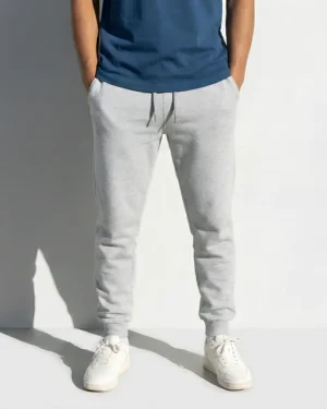Grey Melange Joggers for Men