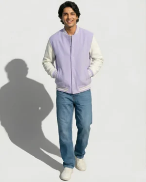 Lavender Varsity Jacket Men