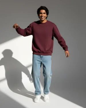 Maroon Oversized Sweatshirt