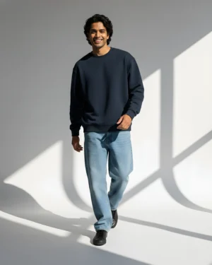 Navy Blue Oversized Sweatshirt