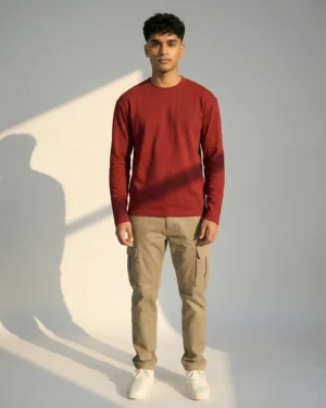 Red Full Sleeve T Shirt