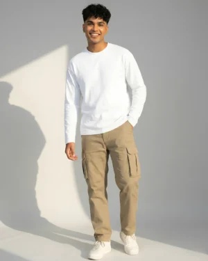 White Full Sleeve T Shirt