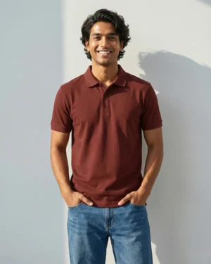 Maroon Polo T Shirt for Men