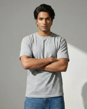 Grey Melange T-Shirt Regular Fit Everyday comfort