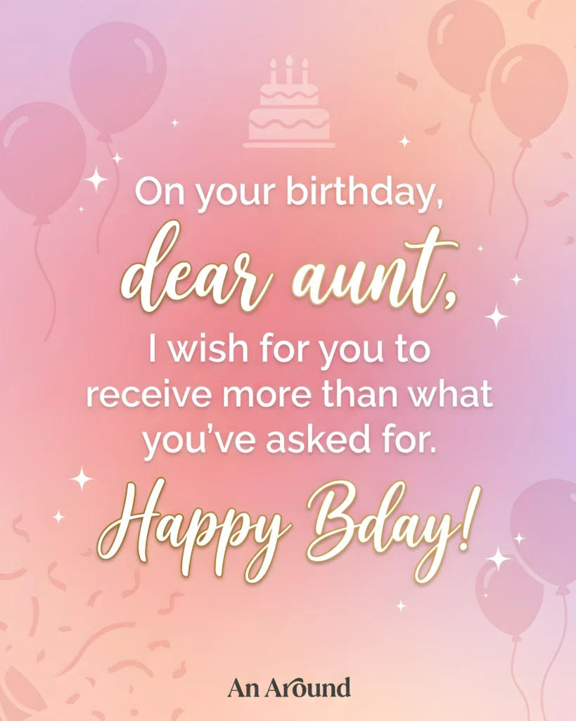 Birthday Wishes for Aunt
