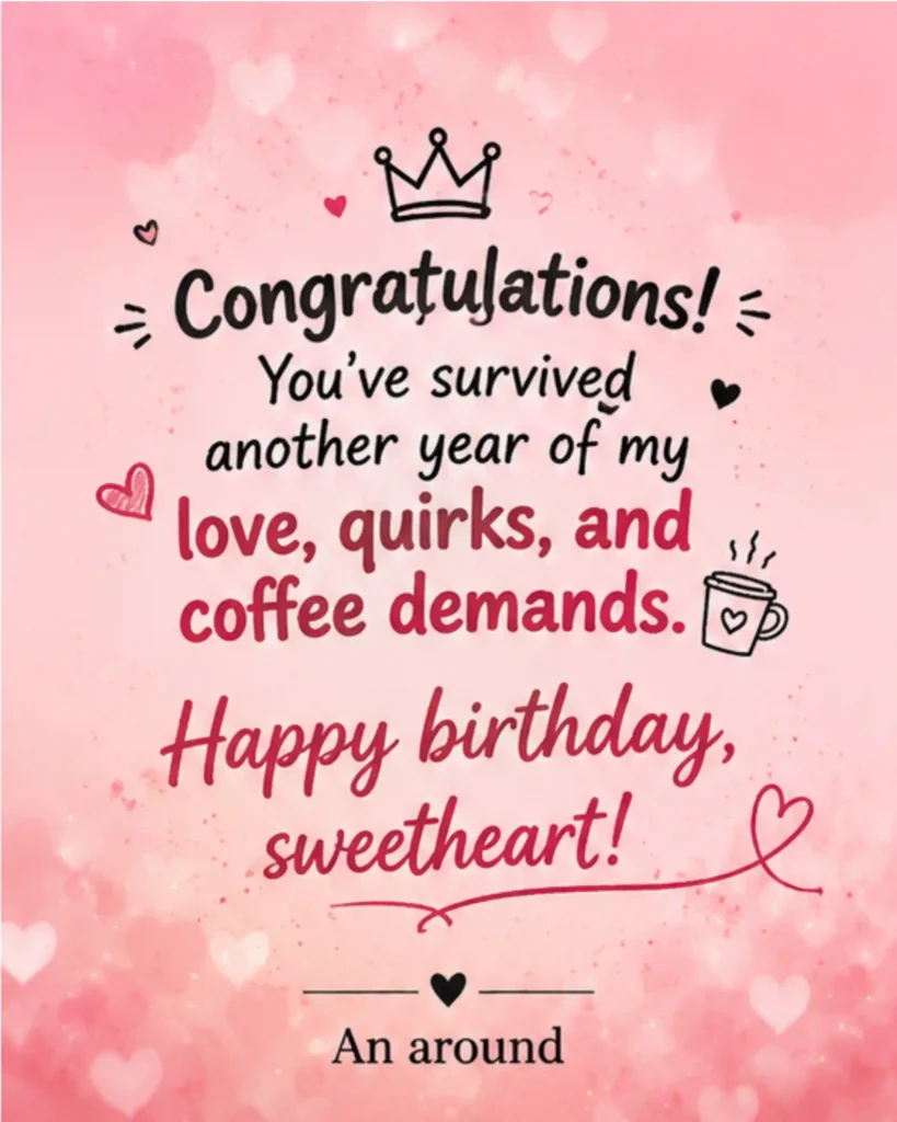 Funny Birthday Wishes for Husband