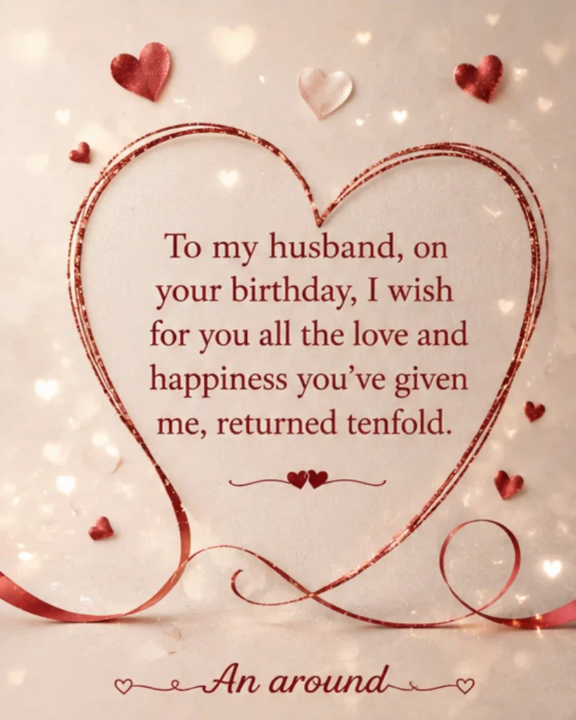Unique birthday wishes for husband with love